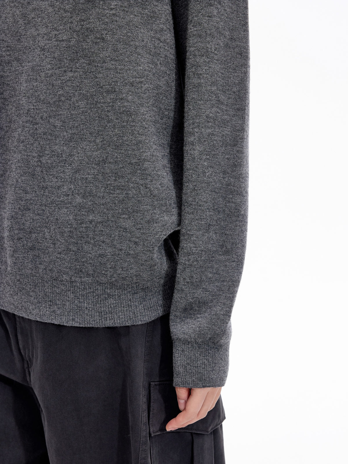 Sweater / JNBY Wool Jacquard V-Neck Pullover
