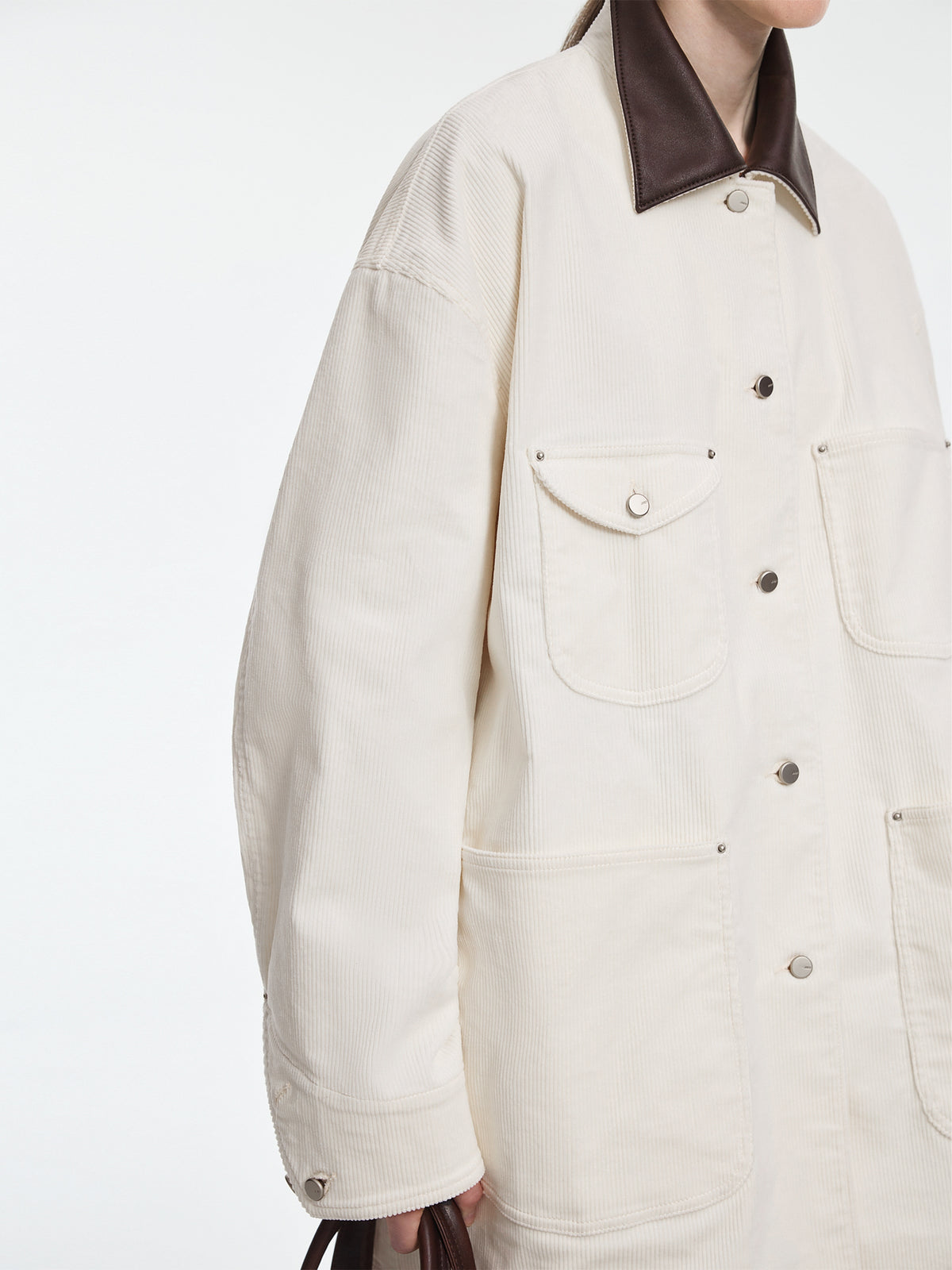 Jacket / JNBY Oversized Cotton Corduroy Long Jacket