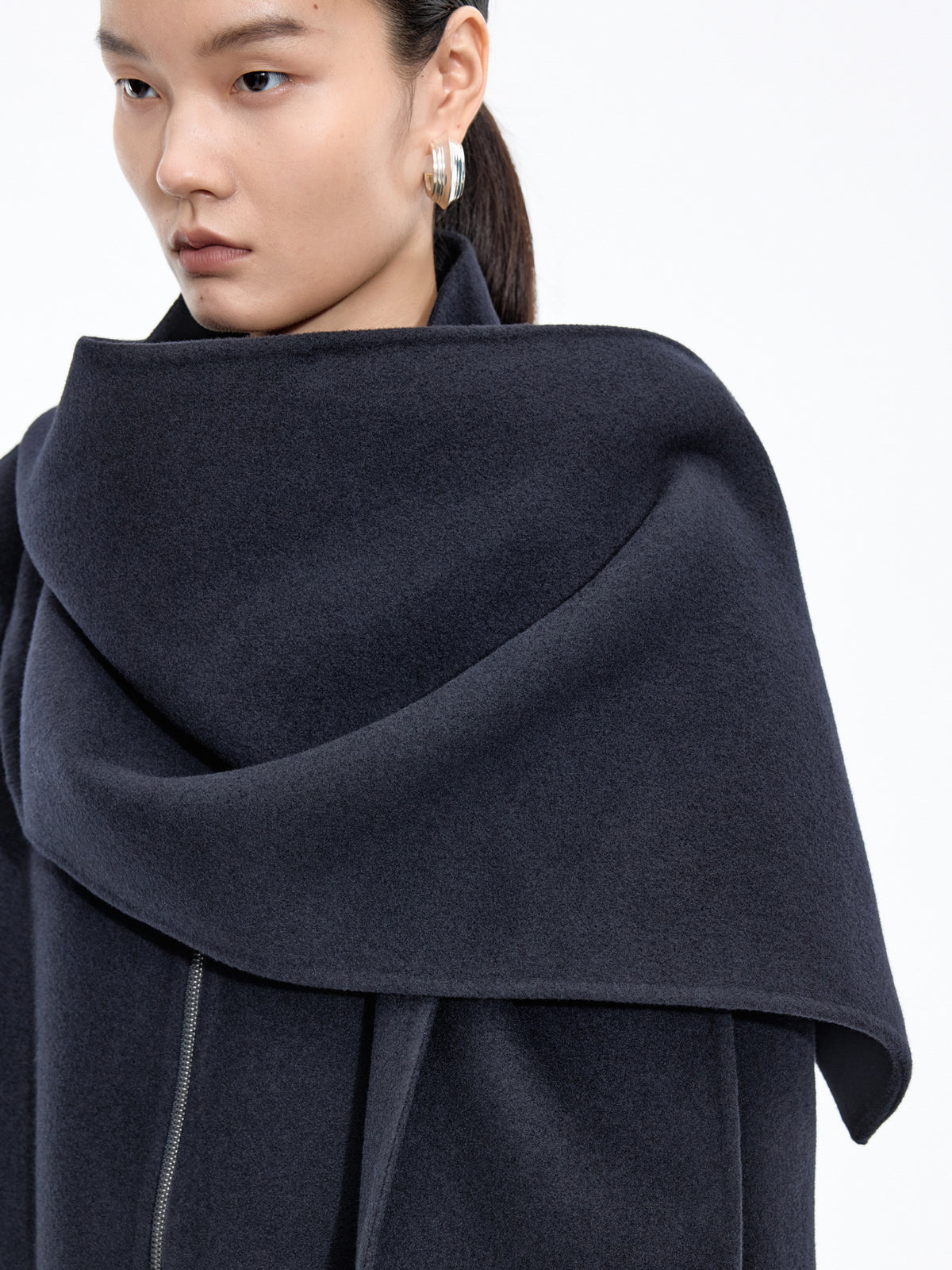 Jacket / JNBY Oversized Wool Blend Double-Face Coat