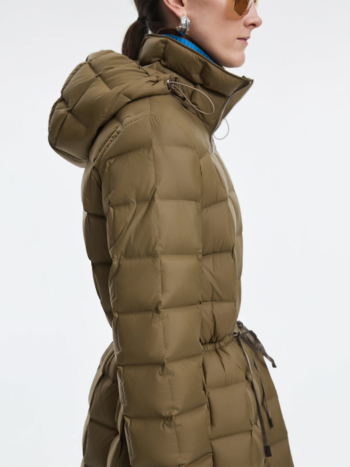 Coat / JNBY A-Line Long Down Coat with Detachable Hood
