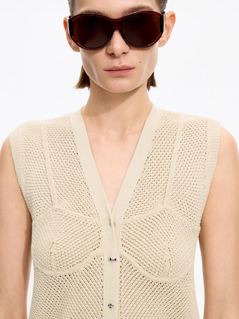 Vest / JNBY Washi Paper Blend Knit Vest