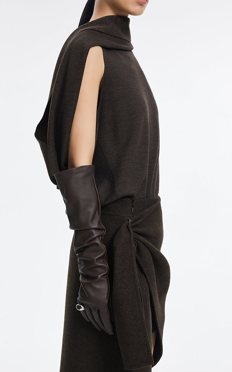 Sweater / JNBY Boat Neck Jacquard Wool Blend Top