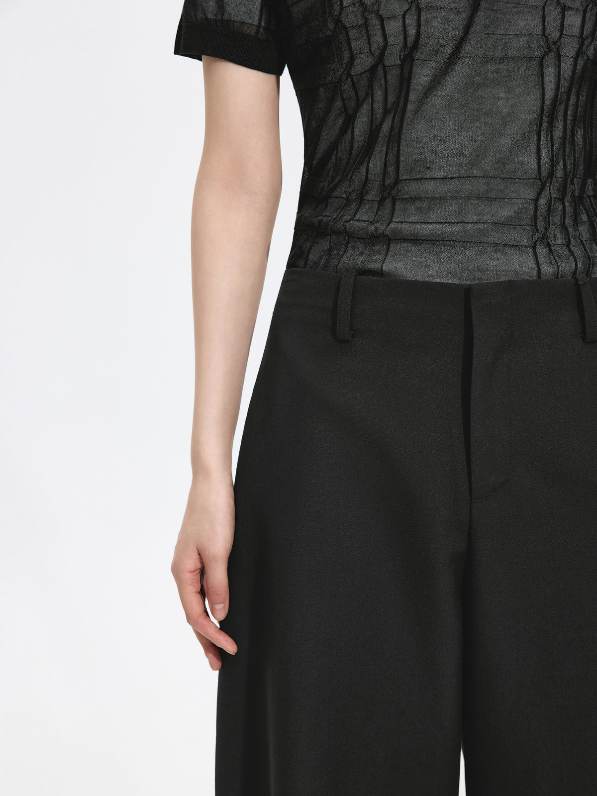 Pants / JNBY Merino Wool Blend Tapered Ankle Pants
