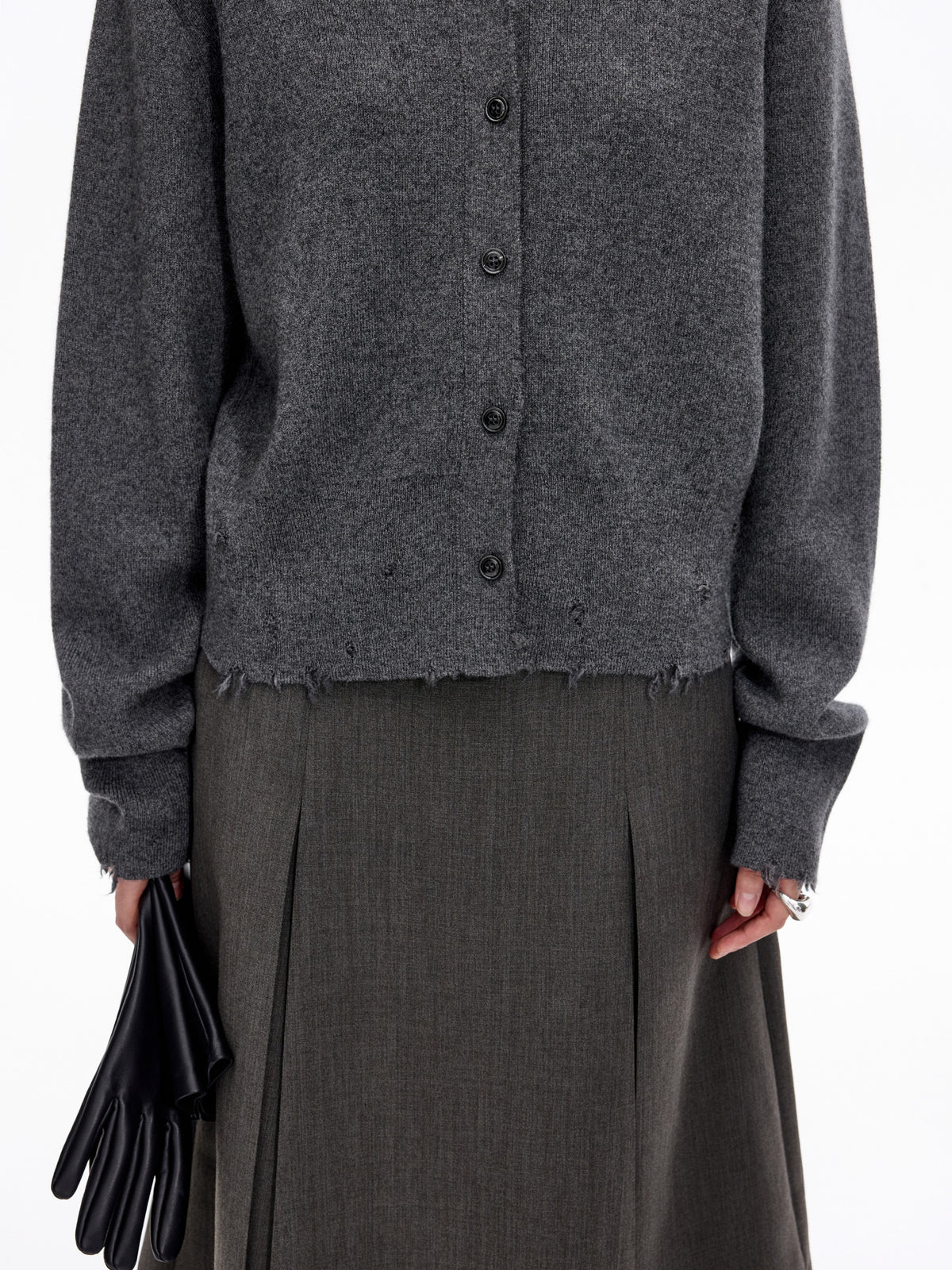 Cardigan / JNBY Wool Cashmere Blend Cropped Knit