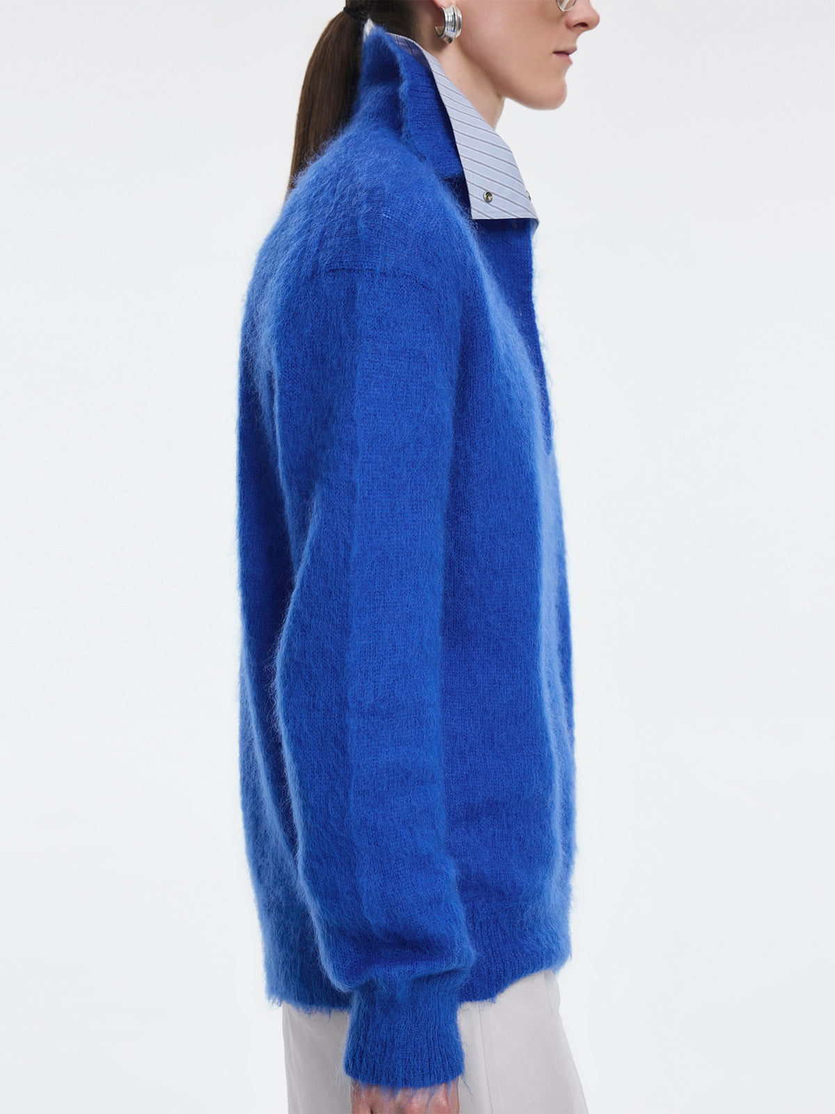 Sweater / JNBY Mohair Wool Blend Collared Pullover