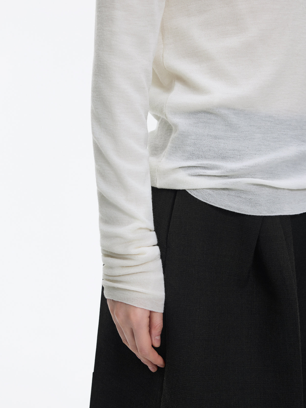 Sweater / JNBY Merino Wool Ribbed Turtleneck