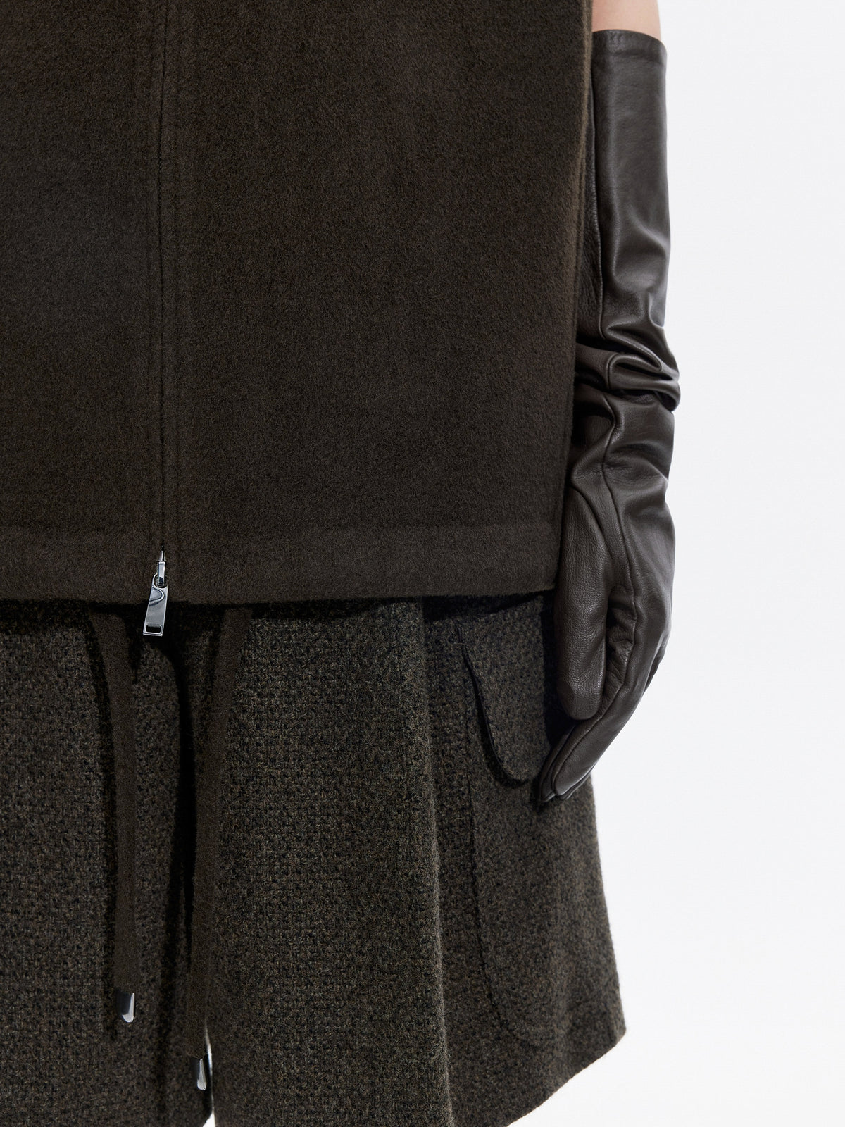 Vest / JNBY Wool Double-Faced Stand Collar Vest