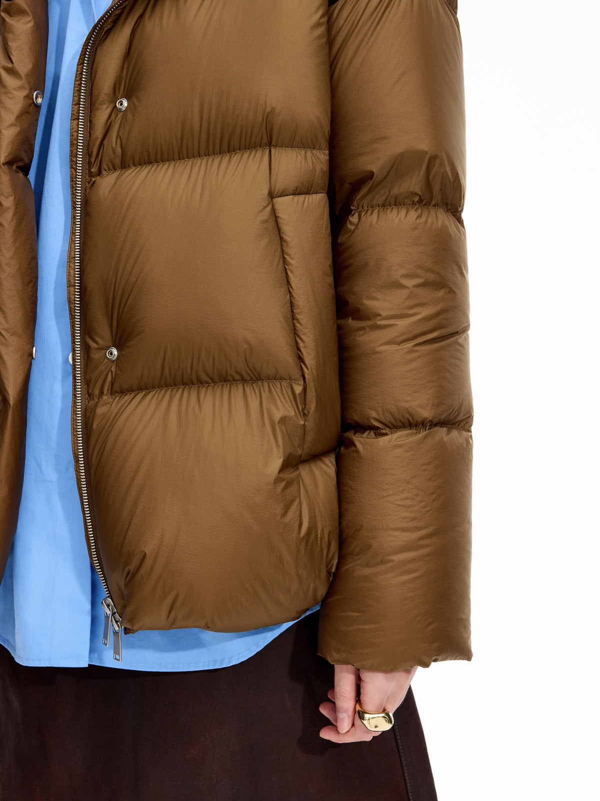 Down Jacket / JNBY 95% White Goose Down Short Puffer