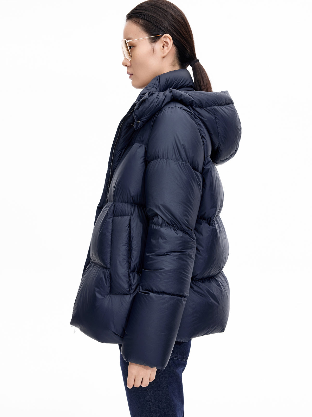 Down Jacket / JNBY 95% White Goose Down Short Puffer