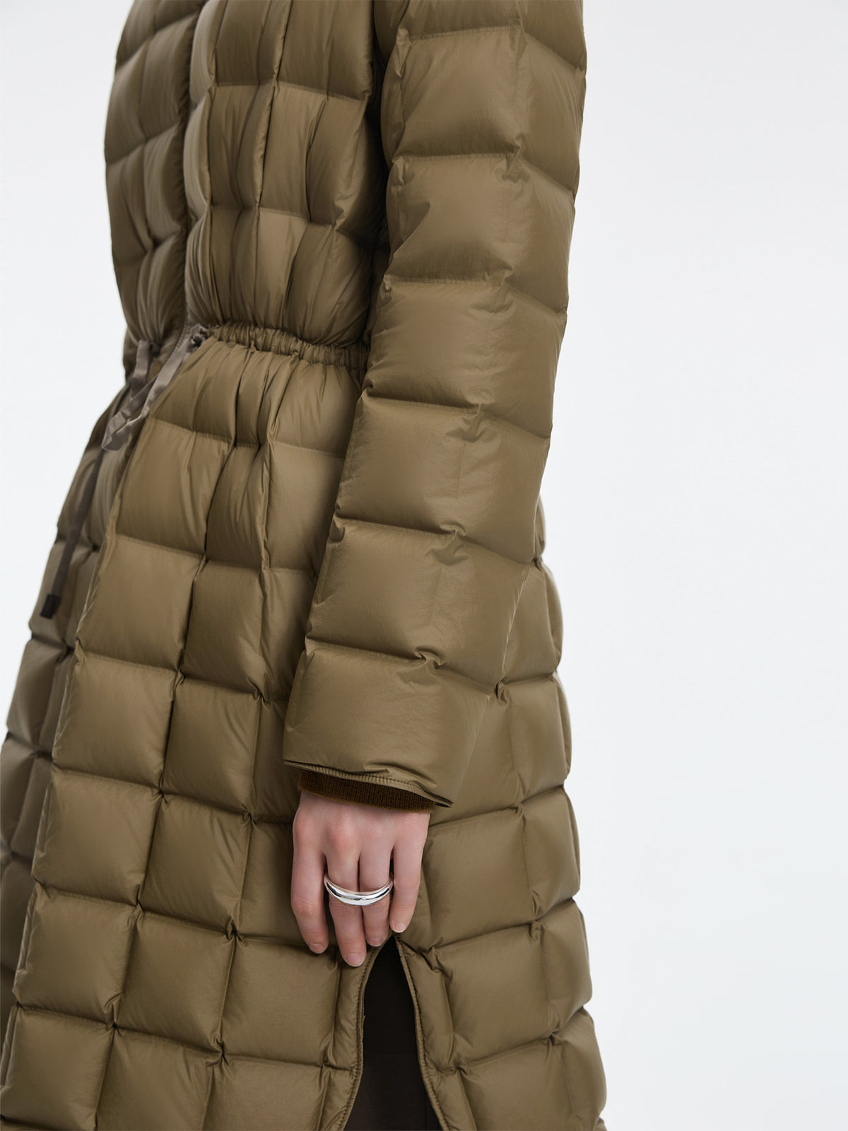 Coat / JNBY A-Line Long Down Coat with Detachable Hood