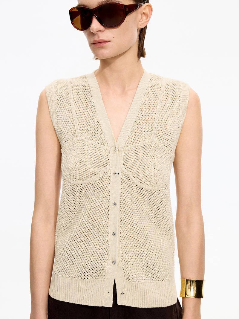 Vest / JNBY Washi Paper Blend Knit Vest