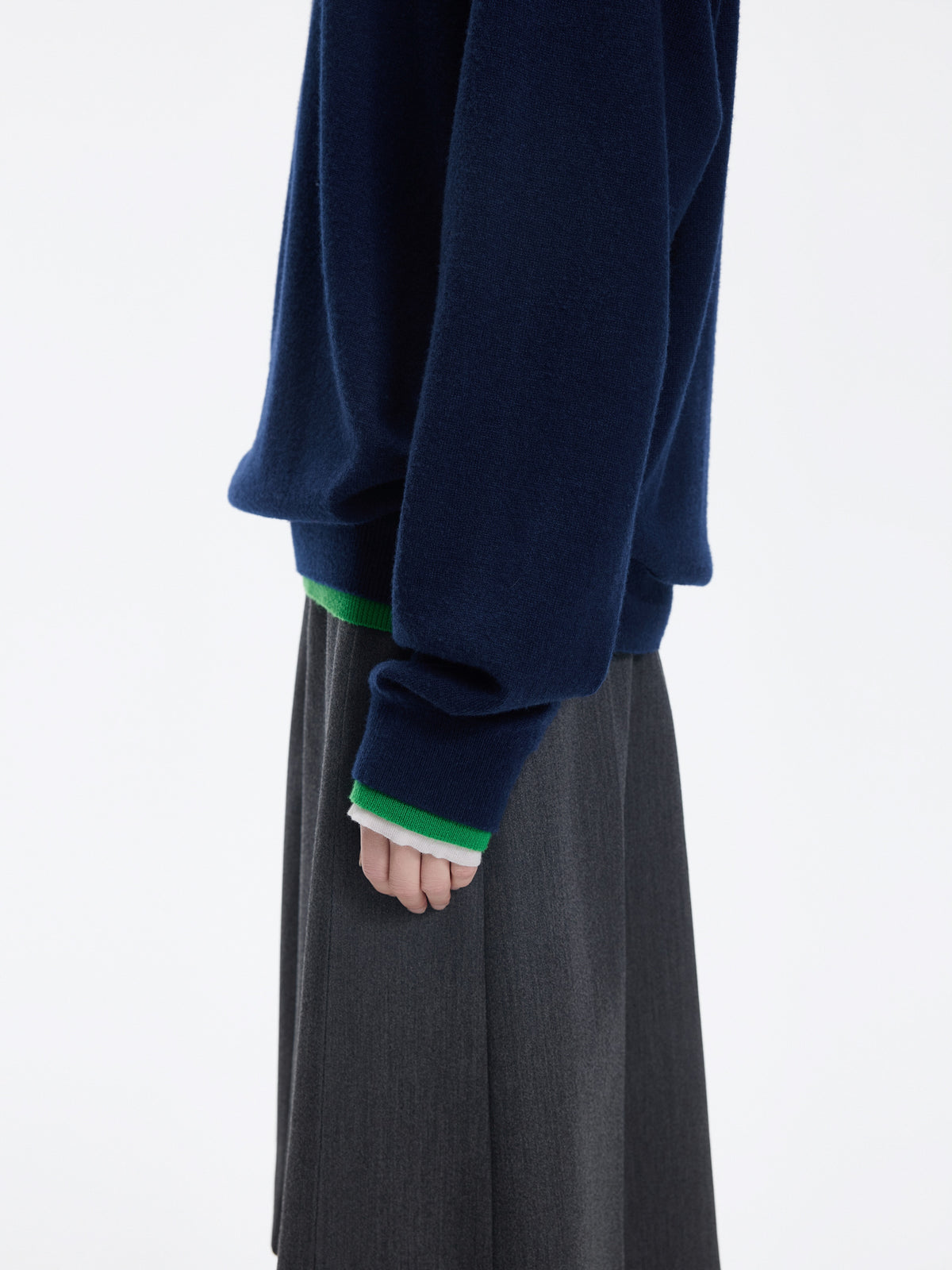 Sweater / JNBY Merino Wool Cashmere Blend V-Neck Pullover