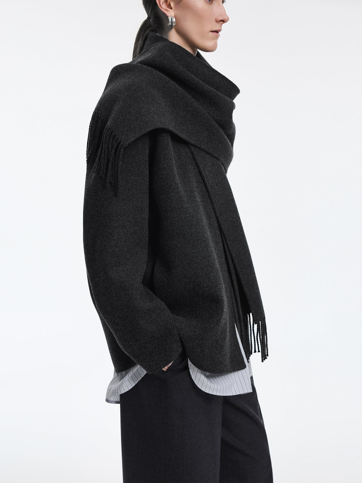 Coat / JNBY Wool Blend Double-Face Short Coat