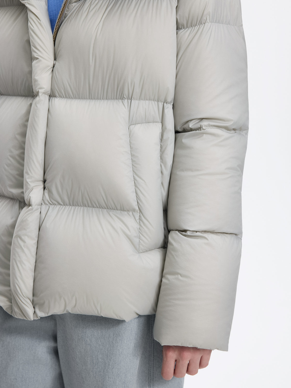 Coat / JNBY A-Line Down Puffer Jacket with Detachable Hood