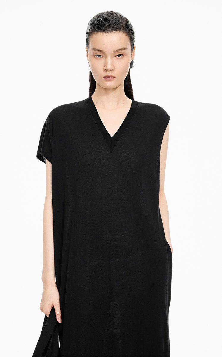Dress / JNBY Machine-Washable Wool Sleeveless Dress
