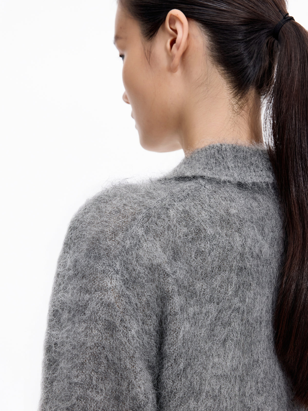Sweater / JNBY Mohair Wool Blend Collared Pullover