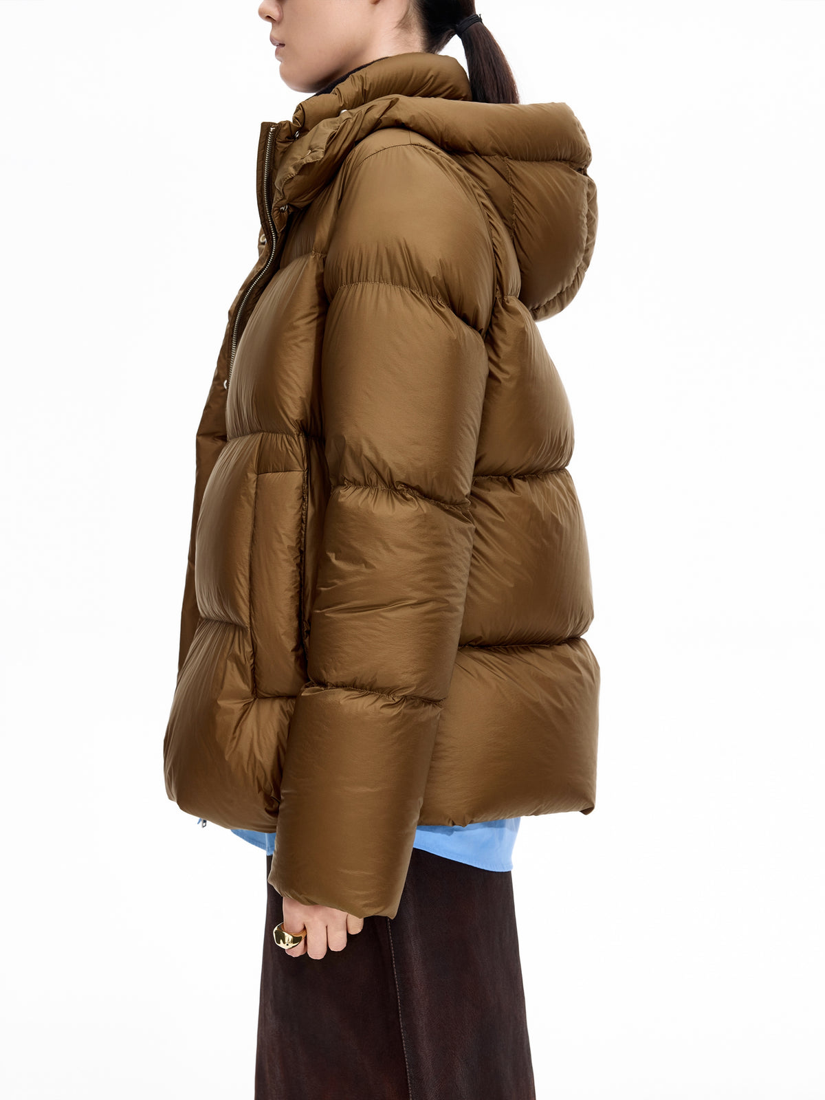 Down Jacket / JNBY 95% White Goose Down Short Puffer
