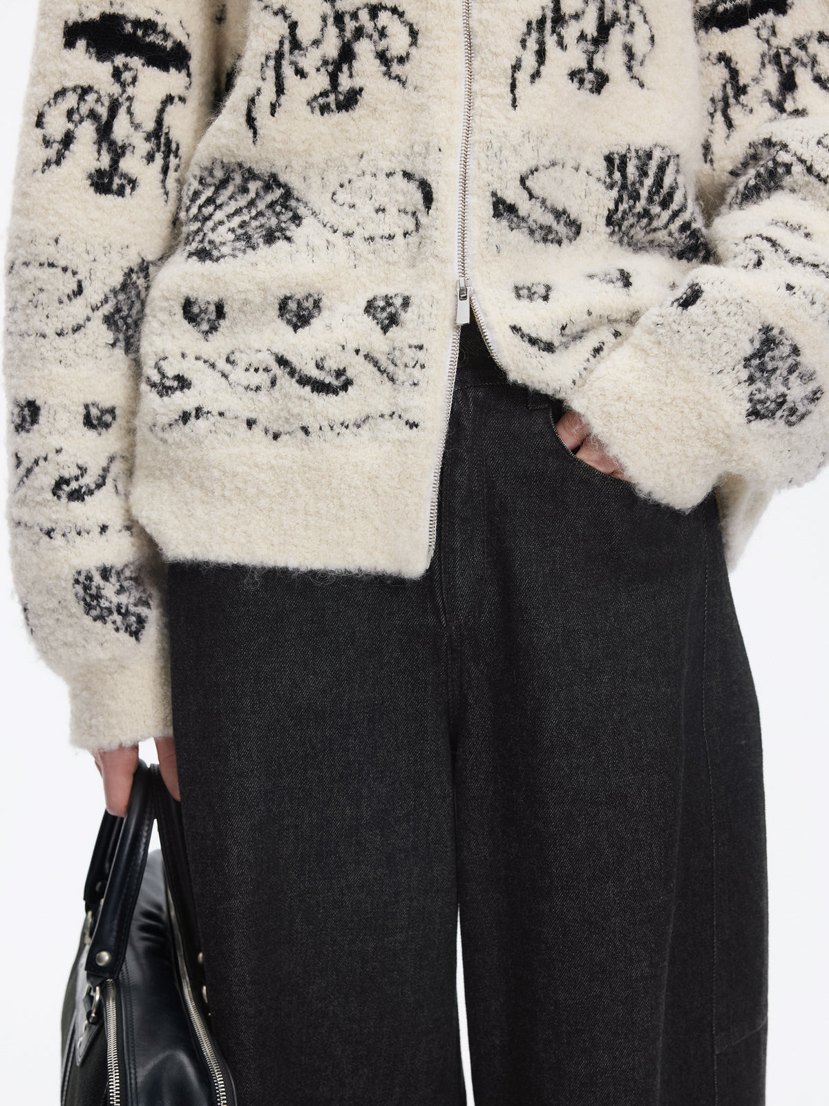 Jeans / JNBY High-Waist Banana Cut Denim Trousers