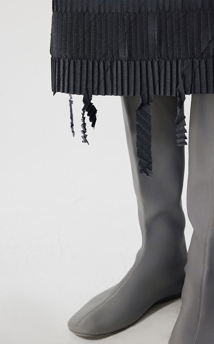 Skirt / JNBY Textured Pleated Midi Skirt