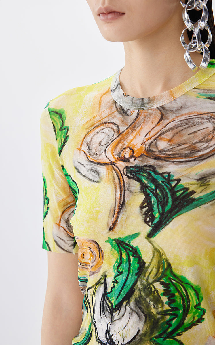 T-Shirt / JNBY Fitted Floral Art Tee