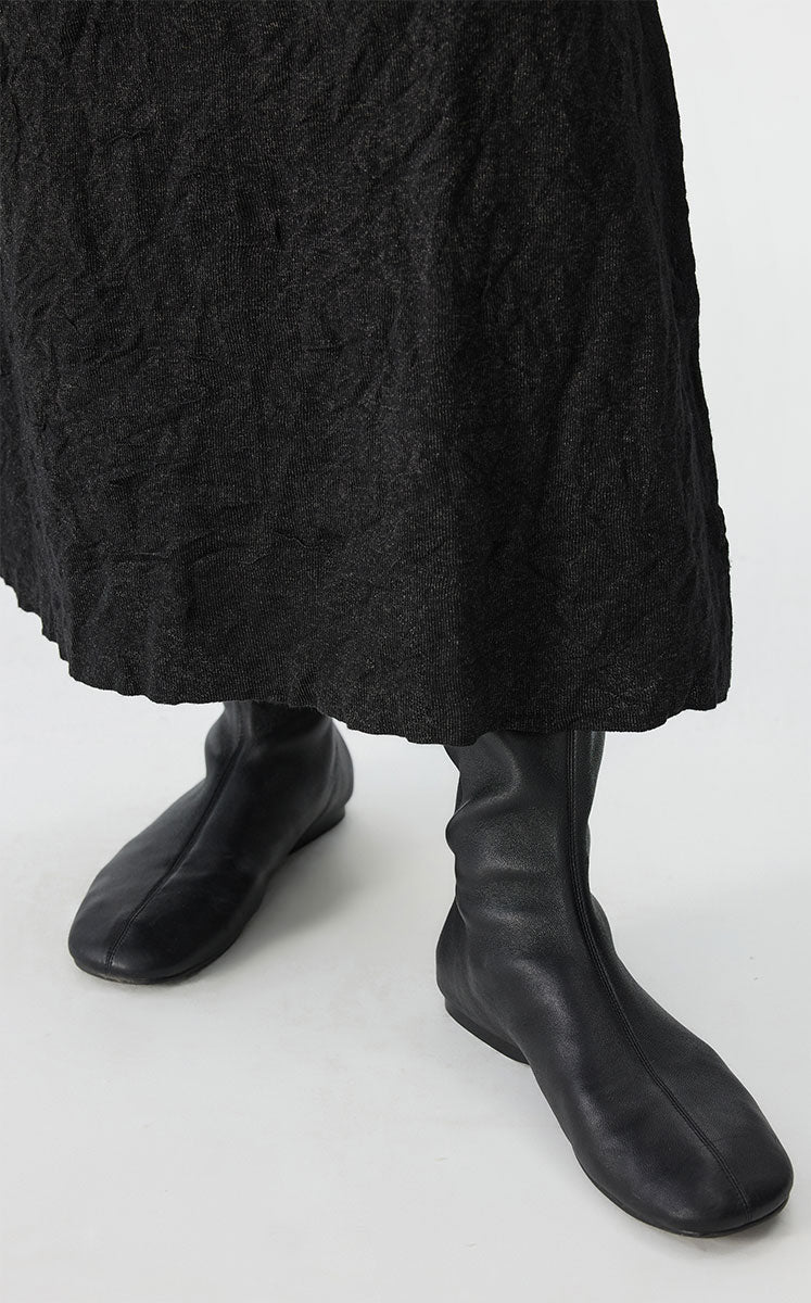 Skirt / JNBY Textured Long Pleated Hybrid Skirt