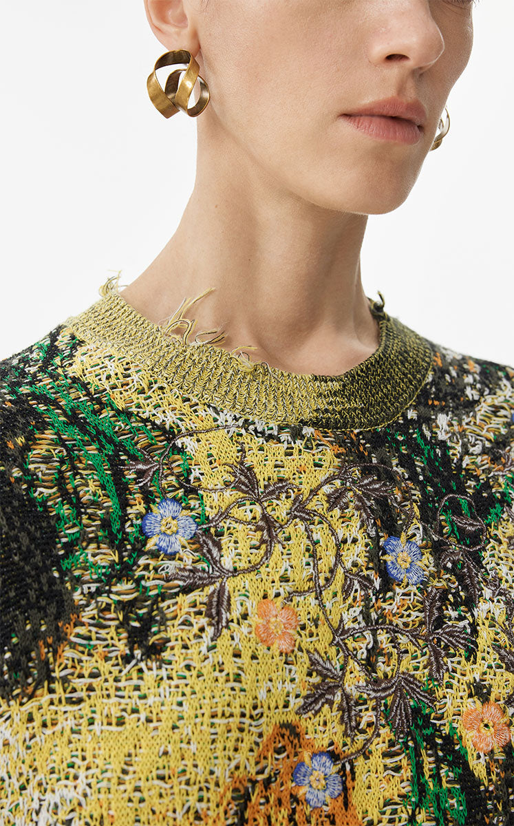 Sweater / JNBY Oversized Floral Knit Sweater
