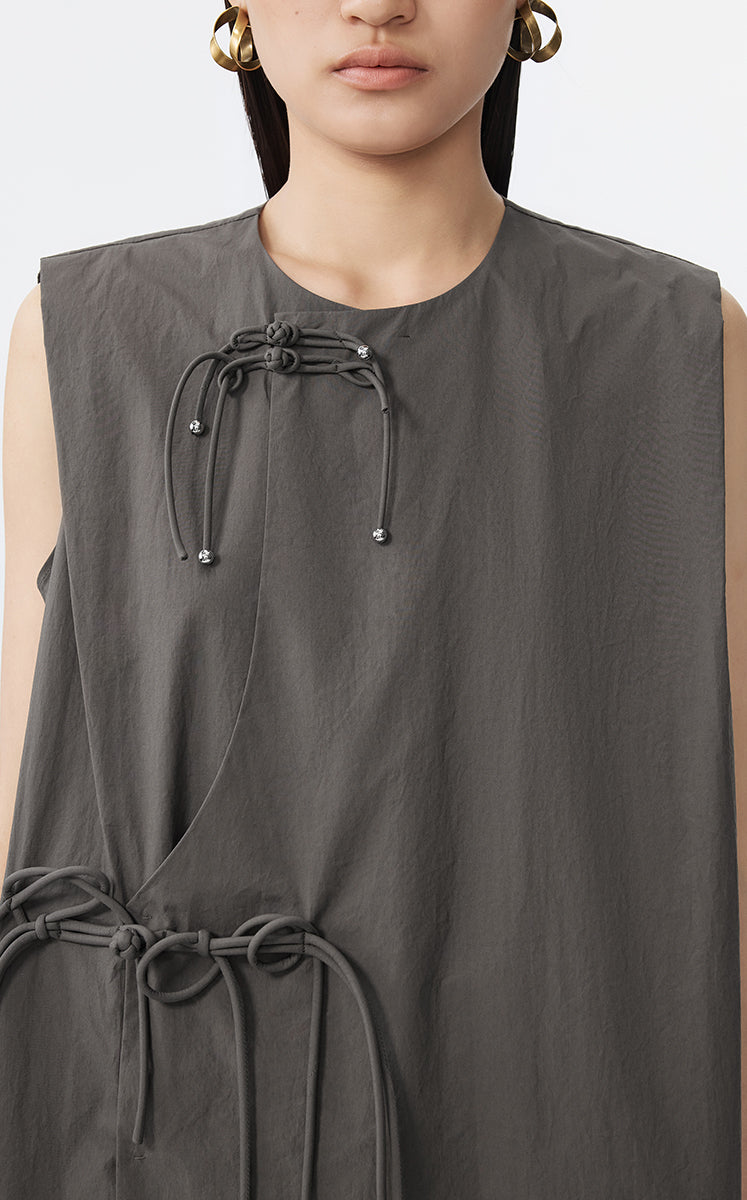 Dress / JNBY Oversized Dress with Chinese Button Closure