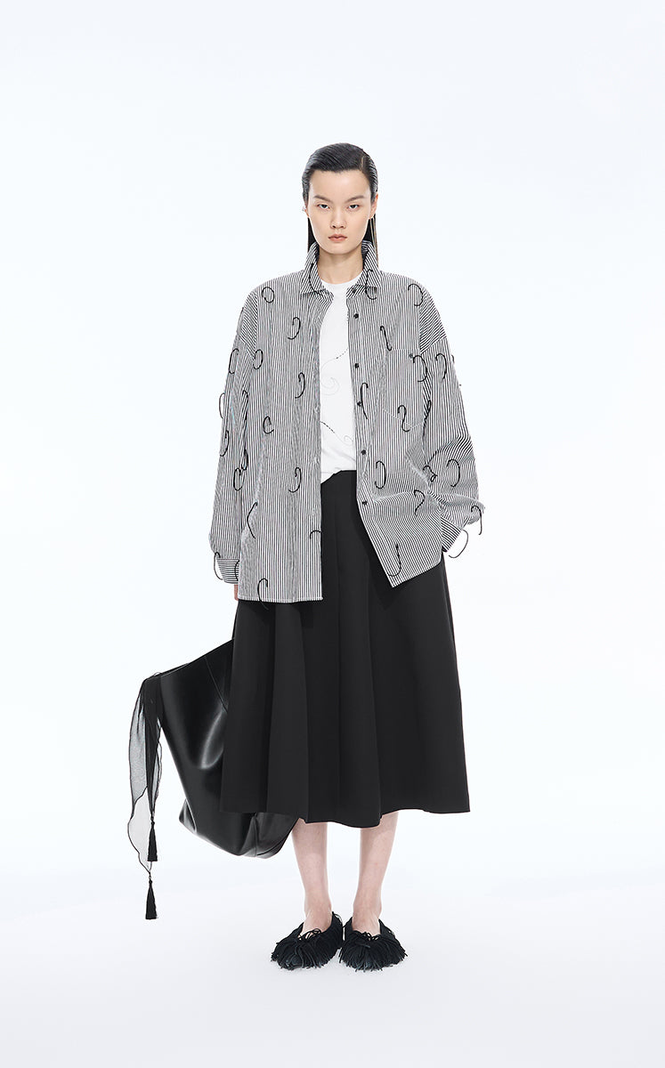 T-Shirt / JNBY Asymmetric Oversized Cotton Tee