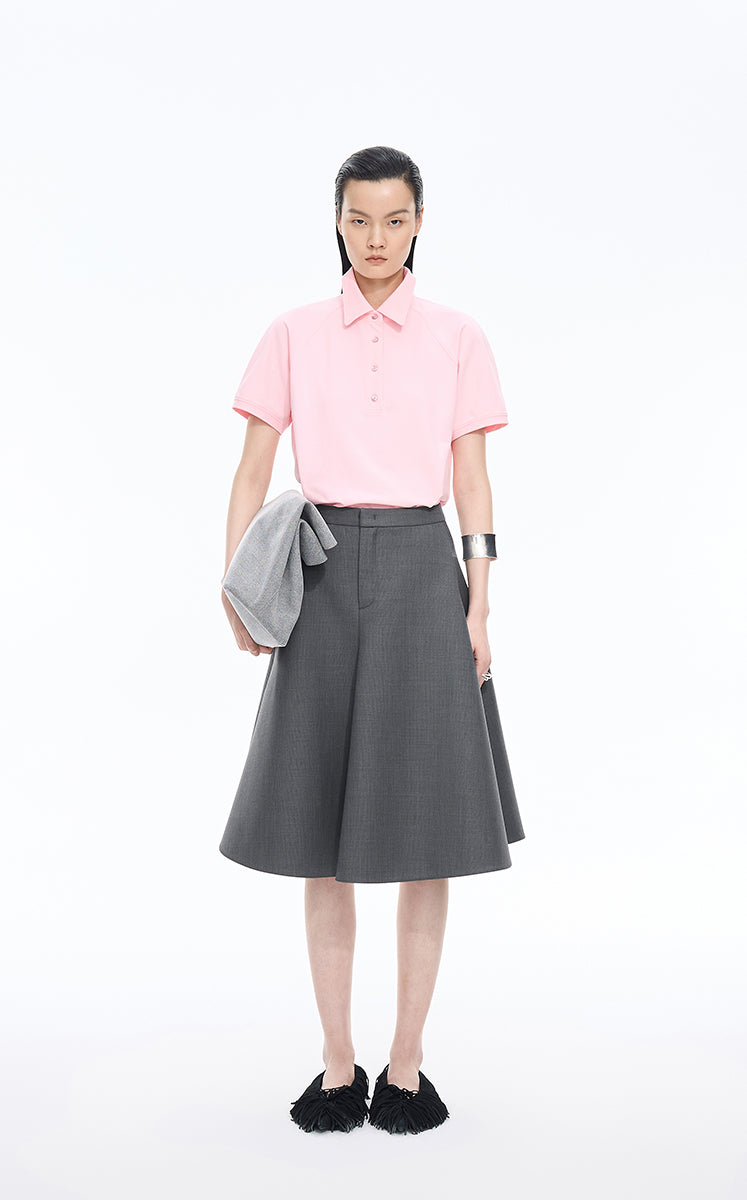 Skirt / JNBY A-Line Wool-Blend Midi Skirt