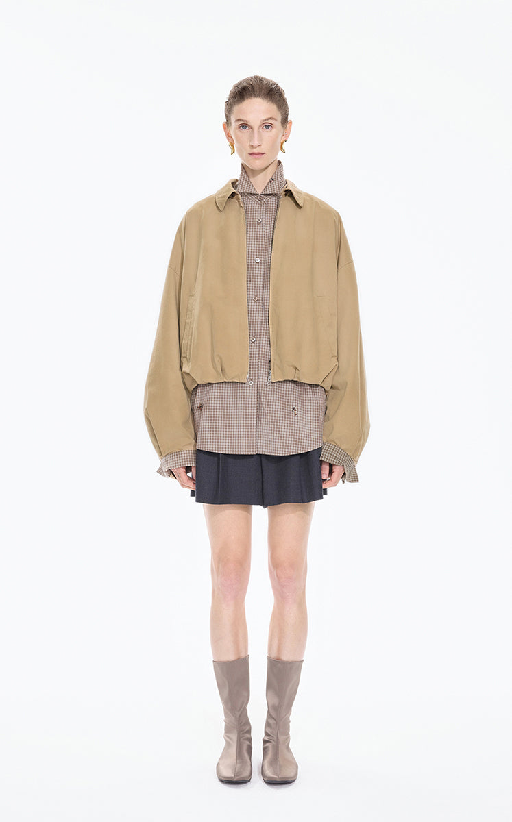 Jacket / JNBY Oversized Cotton Cropped Jacket Kahaki