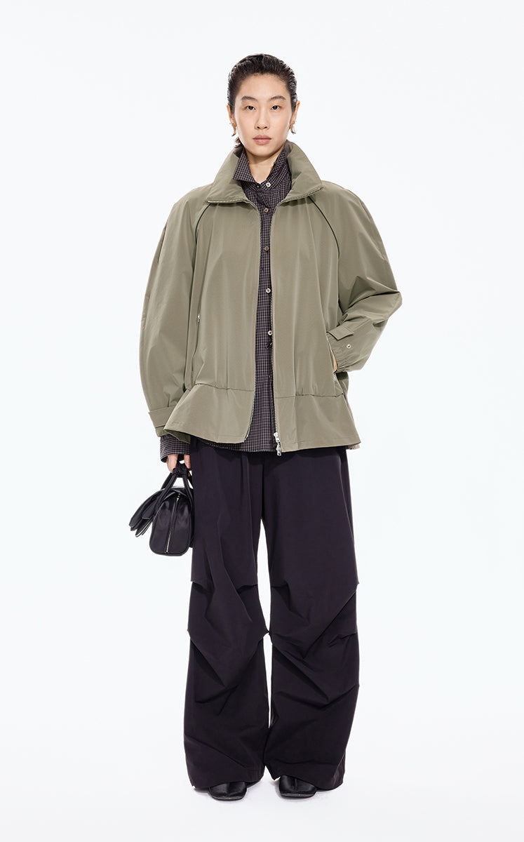 Jacket / JNBY Oversize Waterproof Windbreaker Jacket Kahki