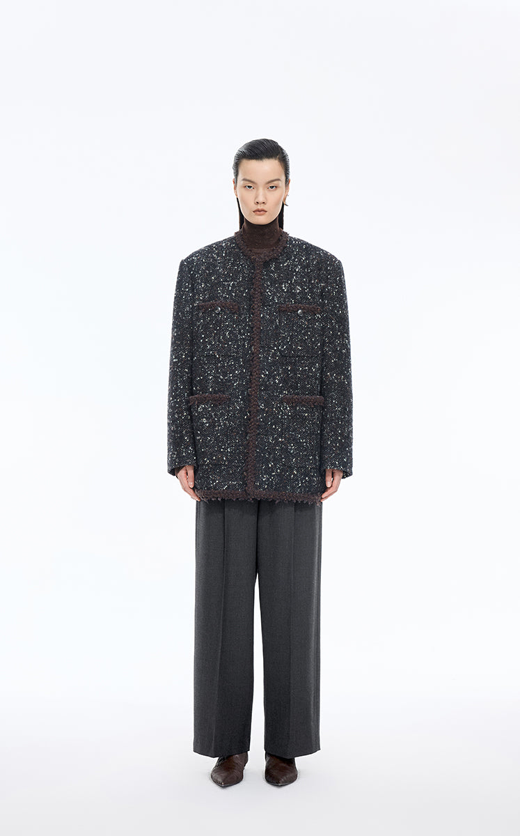 Pants / JNBY Straight-Leg Double-Waist Wool Trousers