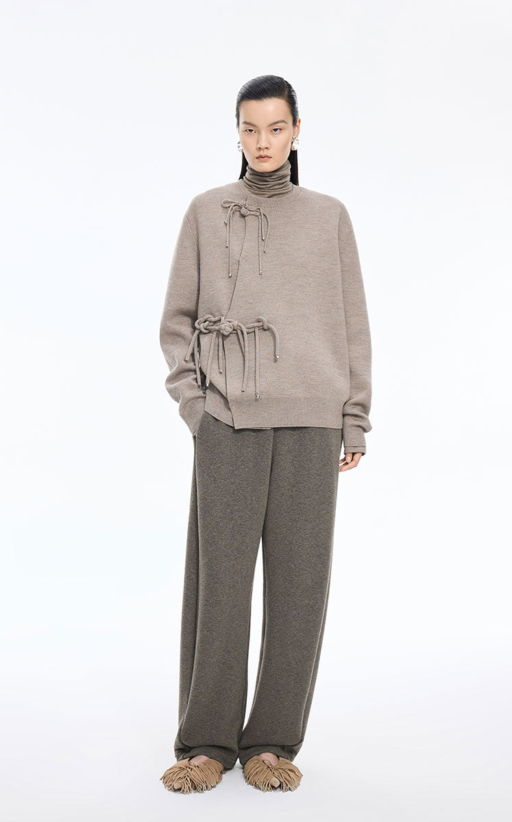 Pants / JNBY Relaxed Wool-Cotton Blend Banana Trousers