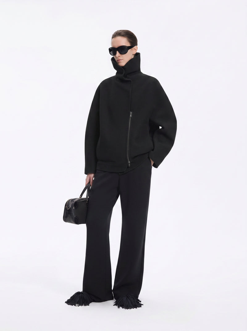 Coat / JNBY Wool Blend Double-Face T-Silhouette Coat