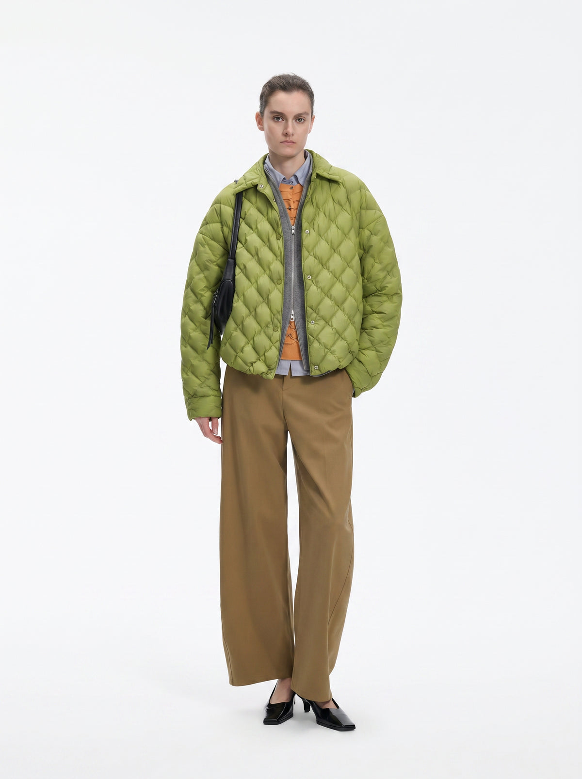 Jacket / JNBY Oversized Short Down Coat with 95% White Goose Down