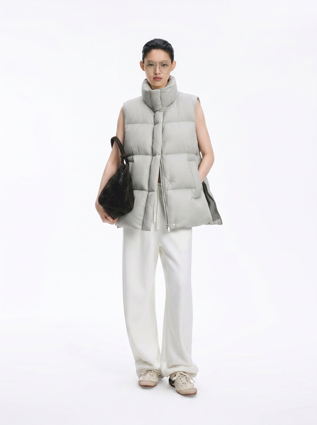 Vest / JNBY White Goose Down Nylon Vest