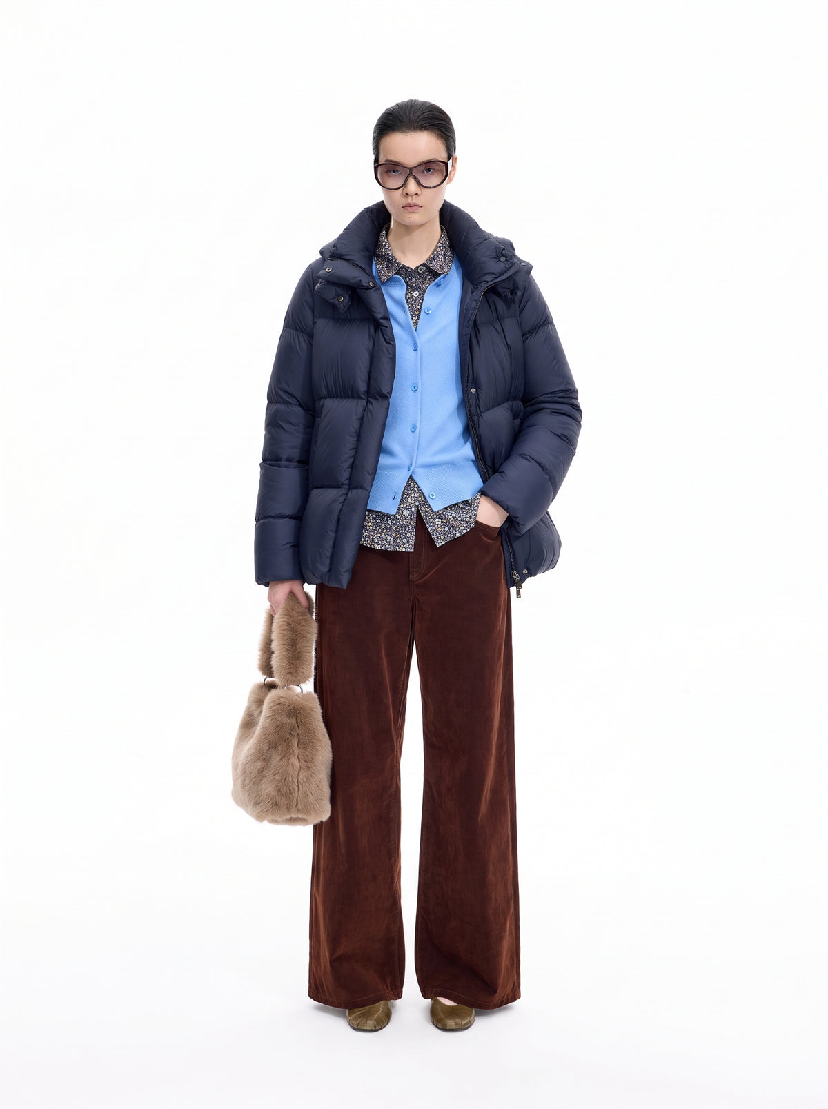 Down Jacket / JNBY 95% White Goose Down Short Puffer