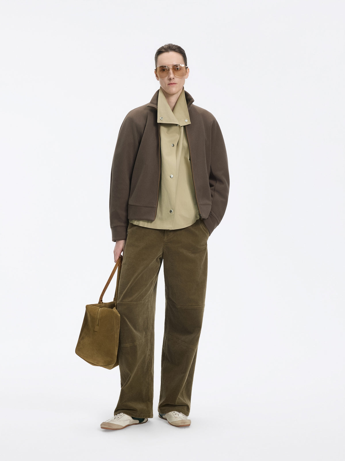 Pants / JNBY Cotton Corduroy Wide Leg Cargo Pants