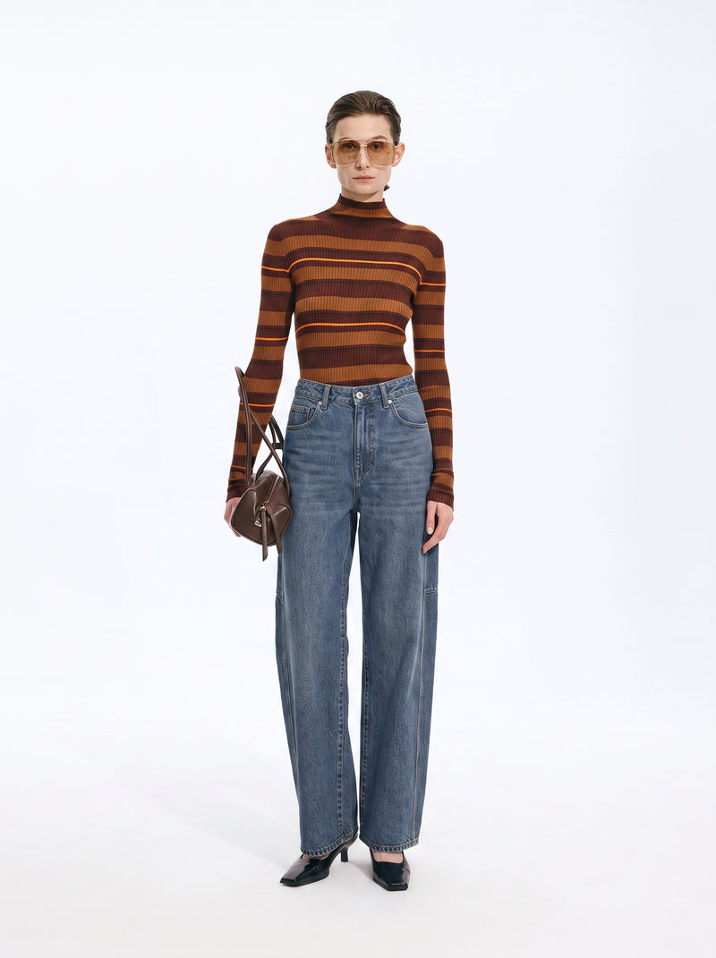Jeans / JNBY High-Waist Banana Cut Denim Trousers