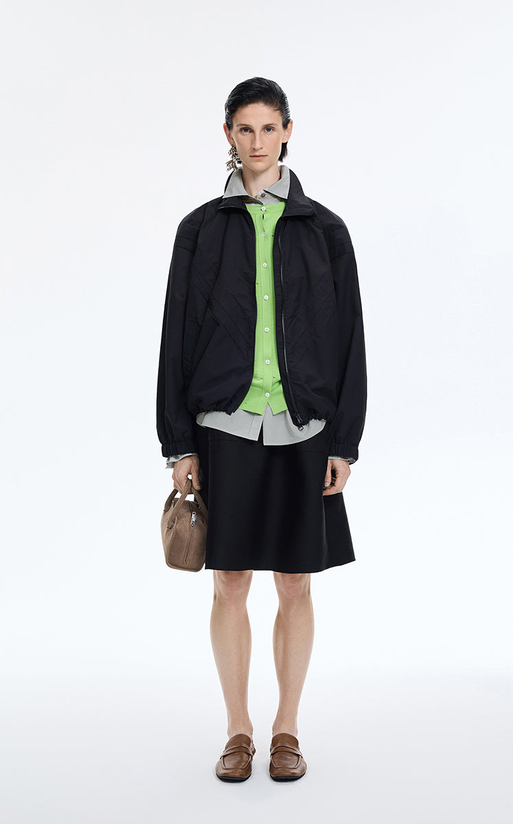 Shirt / JNBY Textured Oversized Long Sleeve Shirt Grey