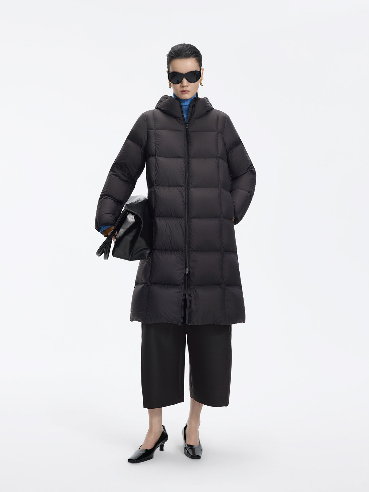Pants / JNBY 100% Wool Wide-Leg Cropped Trousers