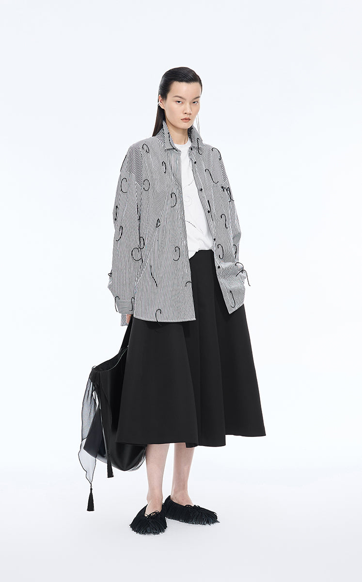 T-Shirt / JNBY Asymmetric Oversized Cotton Tee