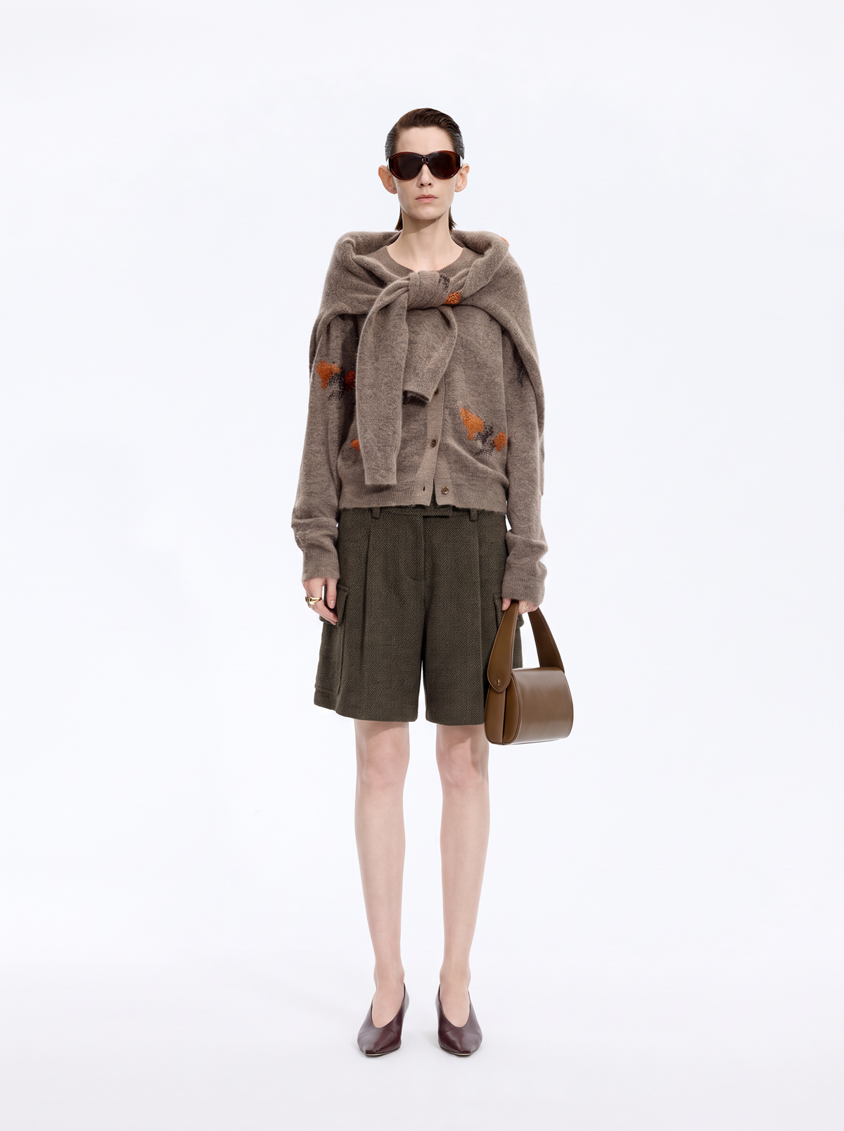 Cardigan / JNBY Mohair Blend Floral Jacqueline Short Sweater