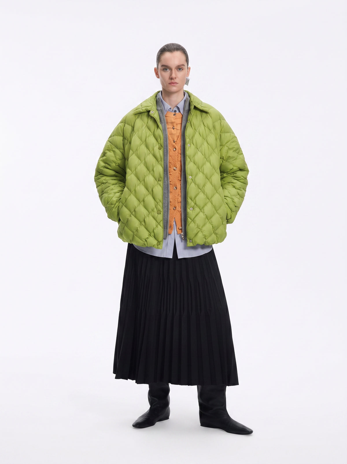 Jacket / JNBY Oversized Short Down Coat with 95% White Goose Down