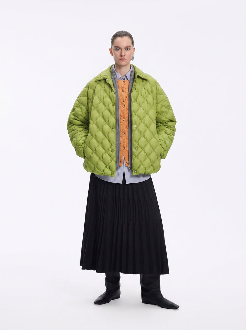 Jacket / JNBY Oversized Short Down Coat with 95% White Goose Down