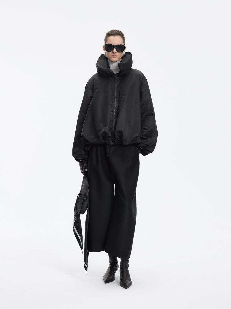 Pants / JNBY 100% Wool Wide-Leg Cropped Trousers
