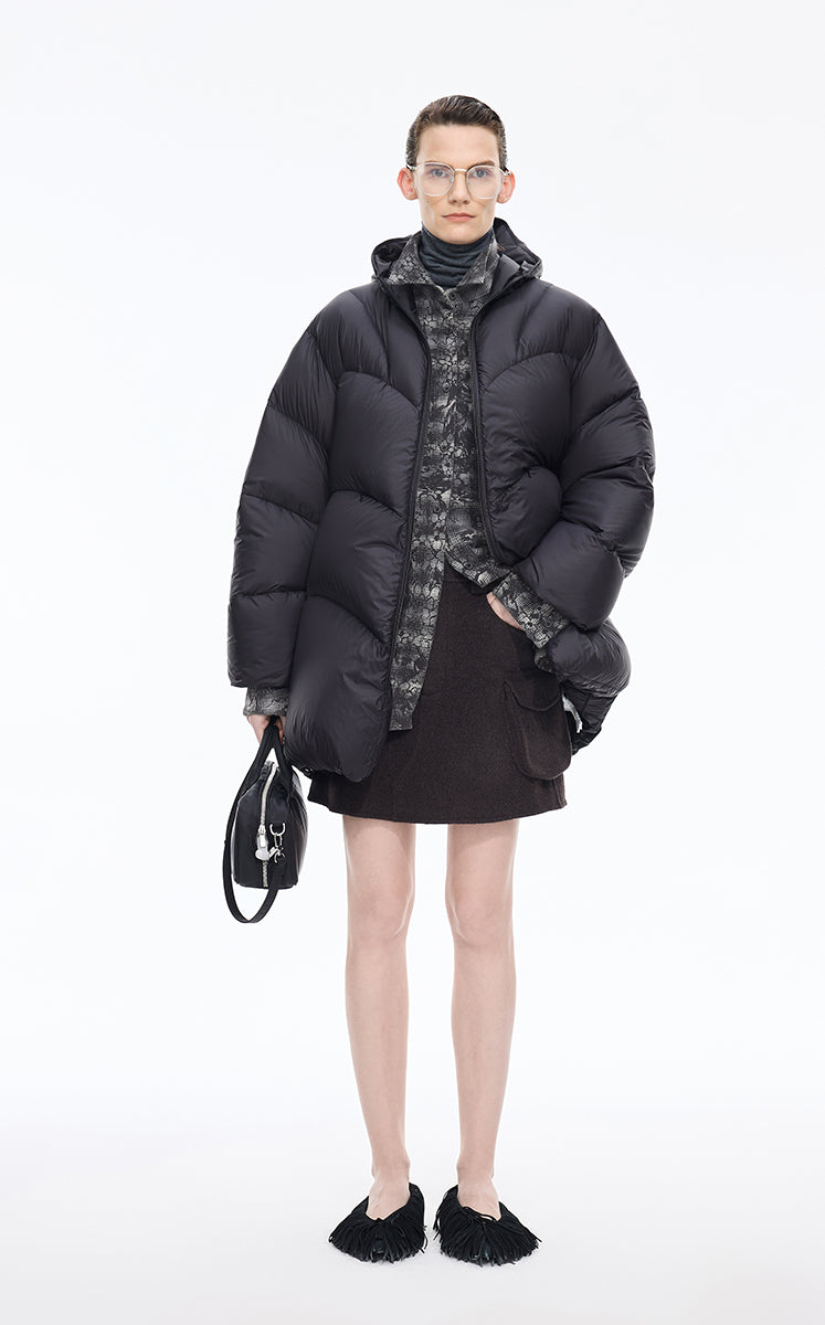 Jacket / JNBY Oversized Plaid Flocked Jacket