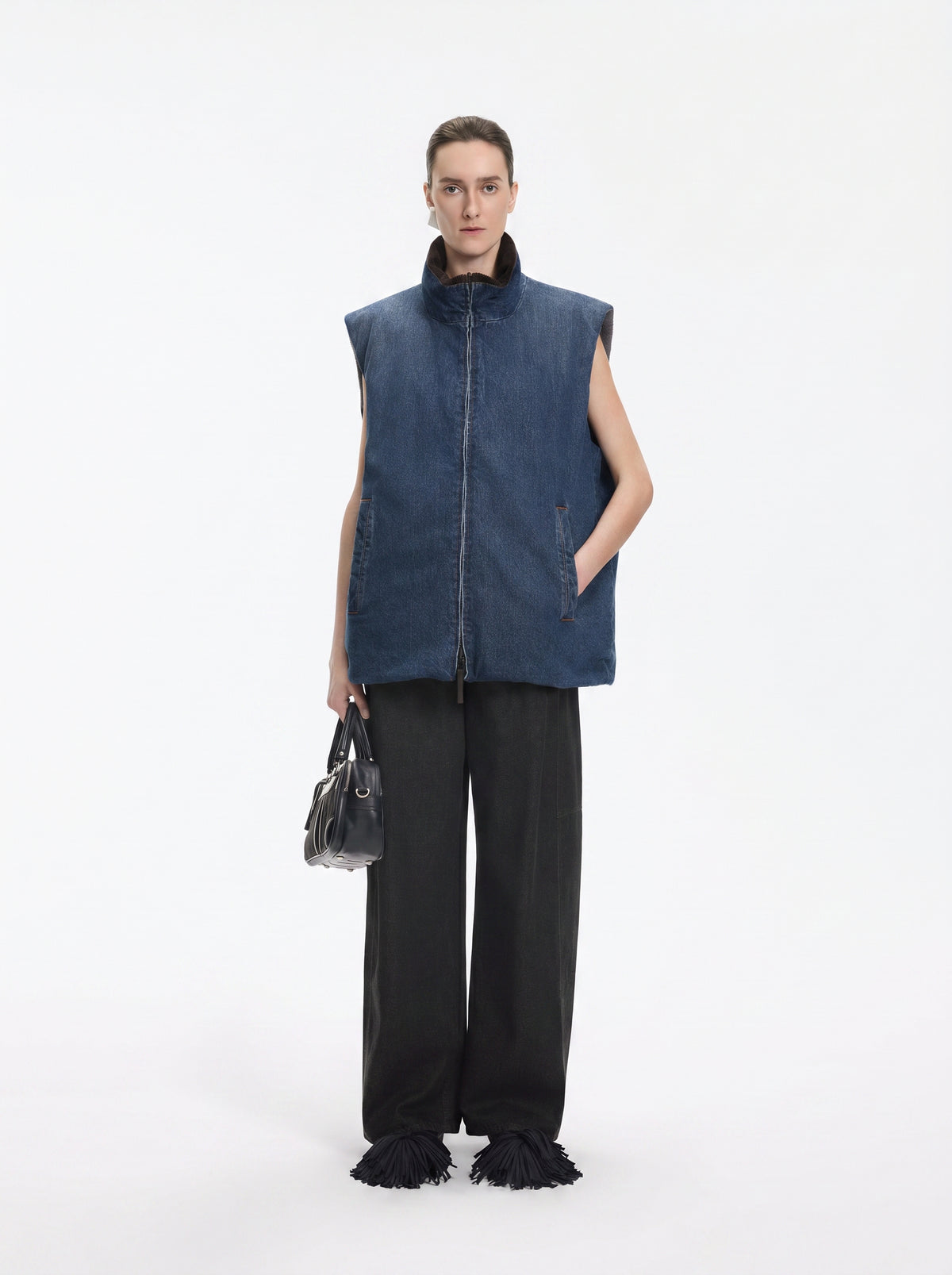 Jeans / JNBY High-Waist Banana Cut Denim Trousers