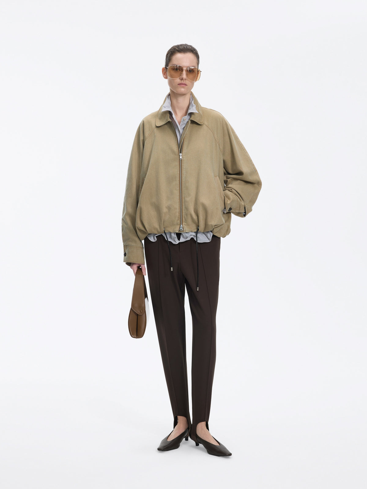 Pants / JNBY Nylon Blend Tapered Trousers