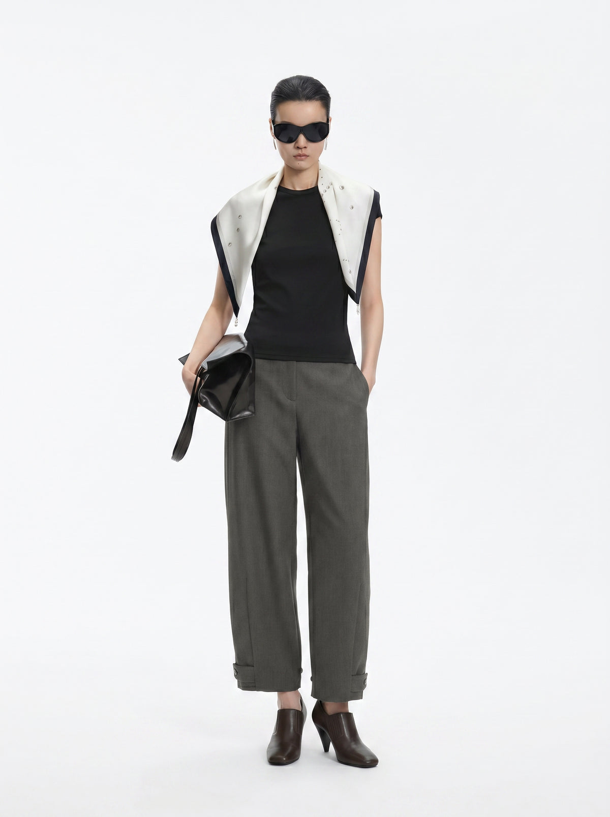 Pants / JNBY Merino Wool Blend Tapered Ankle Pants